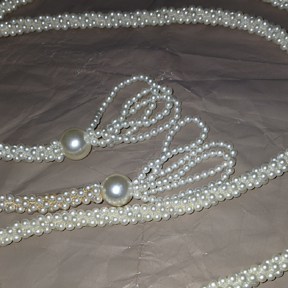 Vintage Elegant Pearl Beaded Necklace